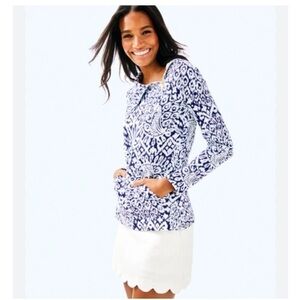 Lilly Pulitzer Booker Popover Pineapple Party Bright Navy